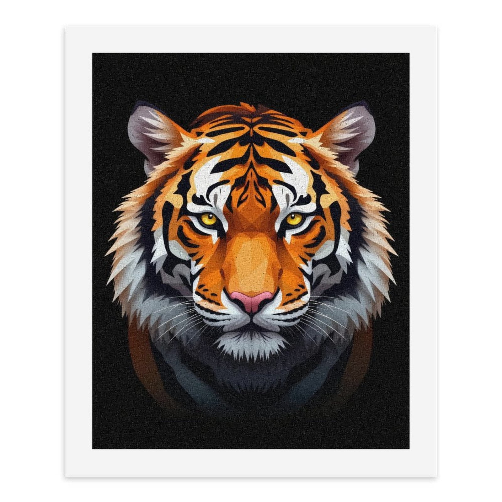 Paint By Numbers Kit for Adults Beginner - DIY Tiger Geometric Art Design Canvas Painting Kits for Adults, Frameless Paint By Number for Adults for Home Wall Decor 16x20 Inch