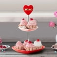 thumbnail image 2 of Miss Valentine 24” Decorative Candy Heart Cupcake Stand, Red and Pink, 2 of 3