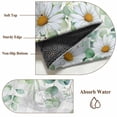 thumbnail image 6 of Area Rug for Living Room, Green Eucalyptus Leaves Non-Slip Indoor Large Carpet for Bedroom/Dining Room, Daisy Summer Botanical Watercolor Plaid Washable Low-Profile Floor Runner Rugs - 6 x 9 Ft, 6 of 7