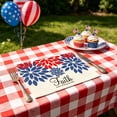 thumbnail image 6 of YiJuHui Independence Day Placemat, Patriotic American Flag Polyester Table Mat, Heat Resistant, Easy Clean, Non Slip Dining Mat for Picnic, Kitchen, Party Table Decoration, 6 of 6