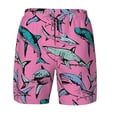thumbnail image 4 of Mens Swim Trunks with Zipper Pocket Lightweight Board Shorts for Beach Surfing Pink L, 4 of 5