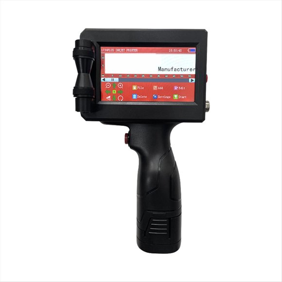 Handheld Inkjet Printer 12.7MM 27 Language Date Number Logo Expiry Date Printing on Plastic Carton,1 * Handheld Inkjet Printer(printer no cartridge)