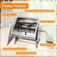 thumbnail image 4 of Hakka 7.5L/15lb Manual Meat Mixer, Tilting Stainless Steel Tank for Sausage Mixing, 4 of 10