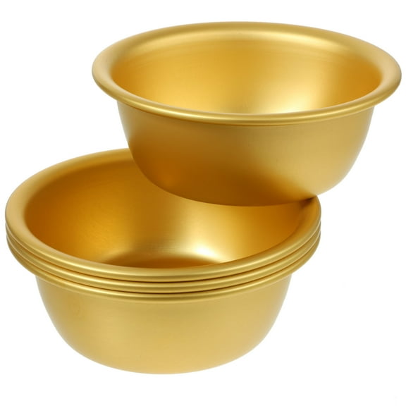 HONMEET Bowls For Kitchen Small Condiment Bowls Multi Function Food Bowl Golden 4Pcs 12.5X9X4.5In