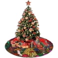 thumbnail image 5 of Colorful Mushroom Christmas Tree Skirts 36", Xmas Tree Cloth Mats Trees Skirts for Decor Gift, Home Decoration, 5 of 6