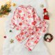 thumbnail image 3 of Conjunto de pijamas de bebé de 0 a 5 años para fiesta de Navidad, camisas de manga larga con flores de Papá Noel, pantalones, ropa de dormir para niños pequeños, ropa de descanso para niños, 3 of 4