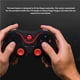 thumbnail image 5 of Controlador De Juegos 4-Axis Recargable Bluetooth 5.0 2.4G Inalámbrico Agarre Humanizado Mango De Juego Usb Compacto Y Duradero Para Ios 13.6 Sistema Teléfono Computadora Tableta Negro Y Rojo Cateissary EL009670-00, 5 of 6