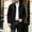 Black, variant on WIZUTIZ Men's Suede Mid Length Trench Coat Full Zip Stand Collar Jacket with Pockets Fall Winter Fashion Outerwear