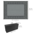 thumbnail image 3 of Outsunny Waterproof Outdoor Rug with Carrying Bag, 9' x 12', Black and Grey, 3 of 8