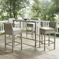 thumbnail image 2 of Modway Conduit Outdoor Wicker Rattan Bar Stool in Light Gray/Beige (Set of 4), 2 of 2