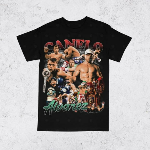 Vintage 90s Canelo Alvarez T-Shirt, Mexican Fighter Tee, Homage Retro Classic Graphic Shirt
