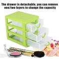 thumbnail image 4 of Organisateur de tiroir, boîte de rangement pour bijoux et maquillage, boîte en plastique (3 couches, vert), 4 of 4