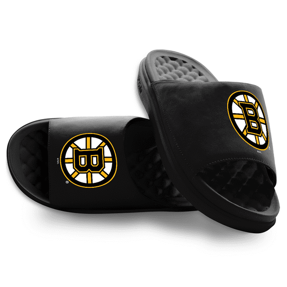 Unisex ISlide Black Boston Bruins Primary Motive Slide Sandals
