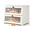 White, variant on BGTREND Bread Box With Trapezoidal Bamboo for Kitchen Countertop, Spacious Wooden Corner Bread Storage Container, Under Cabinet Organizer(White,Monolayer)