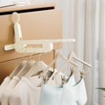 thumbnail image 1 of czcpp-2 Pack Folding Clothes Drying Rack, Extendable 19 Inch Travel Drying Rack with 10 Holes Student Apartment Clothes Rack for Outdoor Camping Trips, Hotel Apartments, Window Sills (Cream), 1 of 4