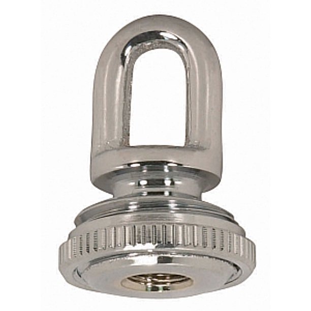 Satco 1/8 IP Cast Brass Screw Collar Loop with Ring 1/8 IP Fits 1in Canopy Hole Ring Diameter 1