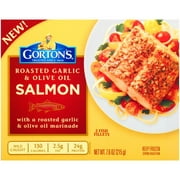 Angle View: Gortons Roasted Garlic Olive Oil Salmon