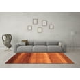 thumbnail image 3 of Ahgly Company Indoor Round Abstract Orange Modern Area Rugs, 5' Round, 3 of 4