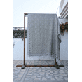 thumbnail image 3 of Fabdivine- Handmade Block Print Cotton Throw Blanket – Keri Jaal Print, 90"X54", 3 of 7