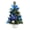 Blue, variant on 15.74" Mini Small Little Tabletop Prelit Christmas Tree Decorated with Ornaments Multi-Colored Lights Artificial Green Tree