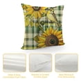 thumbnail image 4 of Spring Summer Sunflower Decorative Throw Pillow Cover Set of Floral Flower Buffalo Plaid Check Farmhouse Outdoor Home Decor, Bird Fall Autumn Seasonal Couch Cushion Case, 4 of 5
