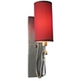 thumbnail image 3 of Woodbridge Lighting Haley 1 Light Wall Sconce in Satin Nickel/Maroon, 3 of 3