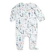 aden + anais, long sleeve zipper one-piece, dinotime 3-6m