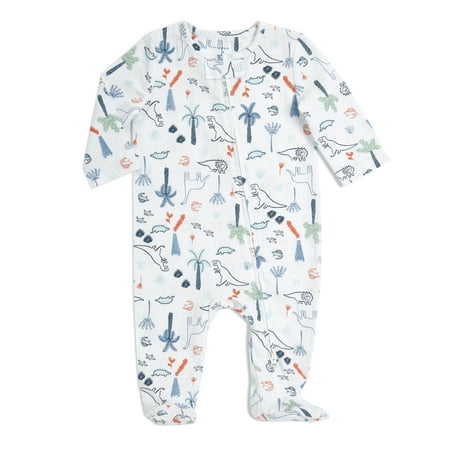 aden + anais, long sleeve zipper one-piece, dinotime 0-3m