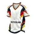 thumbnail image 2 of Zimjoy Germany Soccer Men's Shirts Crewneck Short Sleeve 2026 Country Team Tee Shirts Fan International Football Shirt Retro Streetwear Top Gray M, 2 of 5