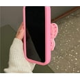 thumbnail image 6 of Phone Case for iPhone 15 Pro Case with Stand, Silicone Cute Kawaii Cartoon Bow 3D Kickstand iPhone 15 Pro Cases for Girls Women （Butterfly）, 6 of 14