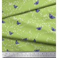 thumbnail image 2 of Soimoi Green Poly Georgette Fabric Dot & Butterfly Print Fabric by Yard 42 Inch Wide, 2 of 3