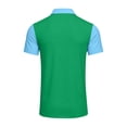 thumbnail image 6 of Fabrcox Mens Short Sleeve Polo Shirts Quick Dry Color Block Golf Shirt for Men Collared Button Down Lightweight Business Athletic Big and Tall Mens Dressy Shirts Green L, 6 of 8