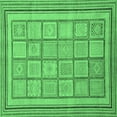 thumbnail image 1 of Ahgly Company Indoor Square Abstract Emerald Green Modern Area Rugs, 8' Square, 1 of 4
