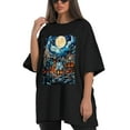 thumbnail image 4 of Plus Size Shirt for Women Black Tops for Women Short Sleeves Shirt for Women Bjkj_Scandinavian Art T Shirt Crewneck Shirt for Women 5XL, 4 of 5