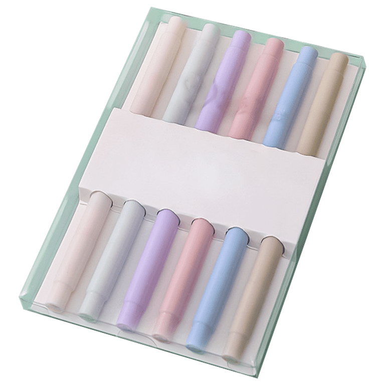 Dual Tips Cute Highlighters, Eye-Care Assorted Pastel Colors, No Bleed  Bible Highlighter Dry Fast Markers, Perfect For School, College, Office,  Journa
