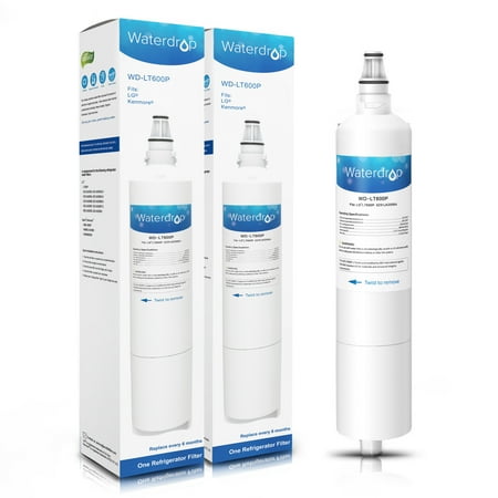 2 Pack Waterdrop LT600P Replacement for LG LT600P, LG 5231JA2006A, 5231JA2006B Refrigerator Water Filter