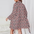 thumbnail image 3 of Poker Playing Card Pajama Robe Womens Funny Heart Print Bedroom Sleepwear Long Sleeve V Neck Pajamas Robes Spring Lovely Dresses, 3 of 7