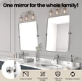 thumbnail image 4 of MOON MIRROR Polished Chrome Pivot Mirror for Bathroom, Tilt Bathroom Vanity Mirror,Rounded Rectangle Pivoting Mirror, Overall 24.33 x 30 in (Mirror 20x 30 in), 4 of 7