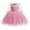 Pink-1, variant on CHEEREAM Baby Girl Bowknot Flower Dresses with Headwear Baptism Dress Infant Toddler Flower Girls Tulle Gown Wedding Birthday