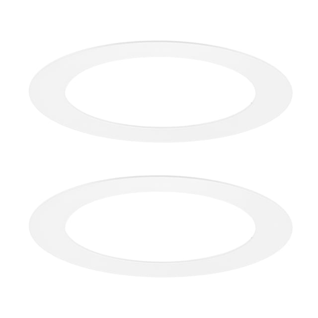 Uxcell 2-Pack Anillos Goof para Luces Empotradas de 3", 2.6" ID 3.8" OD Anillo de Recorte de Acero Duradero Montaje Flush Blanco
