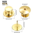 thumbnail image 2 of Uxcell 30 Pcs Silver Gold Metal Pin Backs Locking Pin Keepers Locking Clasp for Badge Crafts, 2 of 6