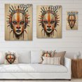 thumbnail image 4 of Designart "Tribal Mask African Maasa I" African Tribal Print on Natural Pine Wood, 4 of 5