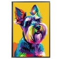 thumbnail image 2 of Miniature Schnauzer Dog Canvas Wall Art Poster Prints Colorful Pop Animal Art Wall Decor Dog Picture Artwork Pet Dog Painting Poster for Home Bedroom Living Room Decoration Framed, 2 of 6