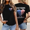 thumbnail image 2 of WERYOUNG Red White & Blue Graphic T Shirt For Women Short Sleeve Crew Neck Patriotic Tee 250th Anniversary USA Celebration T-Shirts Holiday Party Stylish Top L, 2 of 4