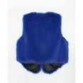 thumbnail image 3 of Stichou Faux Fur Vest Plush Warm Jacket Winter Shaggy Sleeveless Coat Fuzzy Fleece Outwear Open Front Vests Royal Blue 2XL, 3 of 5