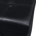 thumbnail image 4 of SONGMICS Folding Storage Ottoman with Hole Handles 15", Faux Leather, Black, 4 of 7