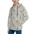thumbnail image 2 of Picia Dog Riding Skateboard Pattern Youth Hoodie - Warm Pullover Sweatshirt with Kangaroo Pocket, Ideal for Boys and Girls-X-Large, 2 of 6