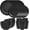 Black, variant on 24 Piece Plates and Bowls Sets of 6, Unbreakable Wheat Straw Dinnerware Sets, Plastic Dish Set for Camping, Dishwasher Microwave Safe, Outdoor Kitchen and Apartment Dinning Essentials, Black