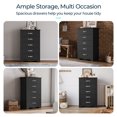 thumbnail image 3 of LINSY HOME Black Dressers,Chest of 5 Drawers, 3 of 8