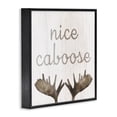 thumbnail image 2 of Nice Caboose Bathroom Moose Antlers Black Framed Giclee Art, 12 x 12, 2 of 7